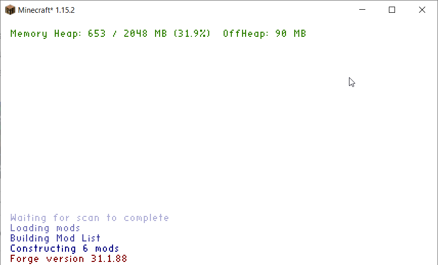 Minecraft Forge loaded